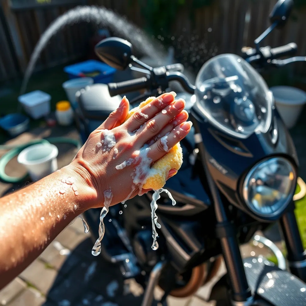 Jak umyć motocykl na podwórku?